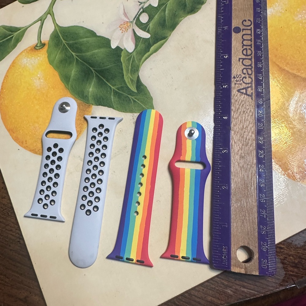 Apple Multicolor and White Watch Bands